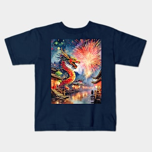 Chinese dragon new year Kids T-Shirt